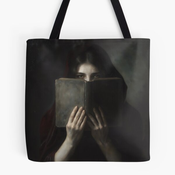 Item preview, Young Witch Reading Magic Book Dark Academia Art designed and sold by DarkHolyQueen.
