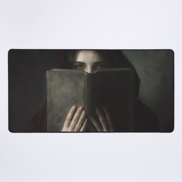 Item preview, Young Witch Reading Magic Book Dark Academia Art designed and sold by DarkHolyQueen.