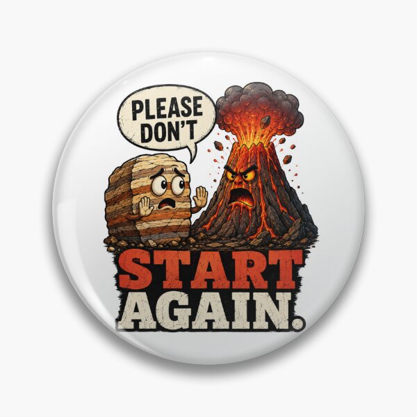 Item preview, Please Don't Start Again | Volcano Rock Humor designed and sold by NatureHarmony16.
