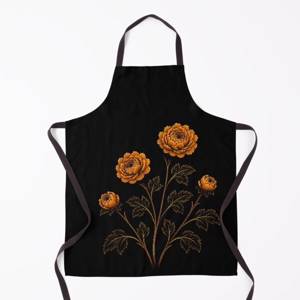 Item preview, Very Small Size Autumn Amber Peony Pair – Korean Minhwa Floral Art designed and sold by K-Tradition.