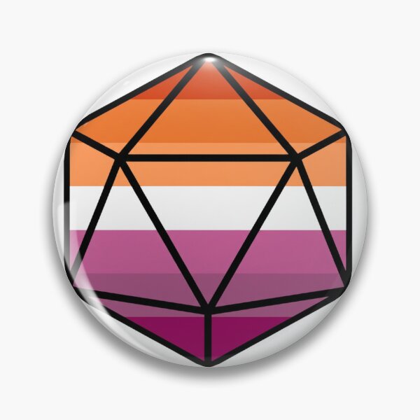 Item preview, Lesbian Flag D20 designed and sold by RaineyZaney.