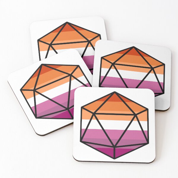 Item preview, Lesbian Flag D20 designed and sold by RaineyZaney.