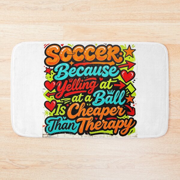Item preview, Wall Art - Postcard - Soccer Therapy – Graffiti Humor Design designed and sold by ForeverPrintsOK.