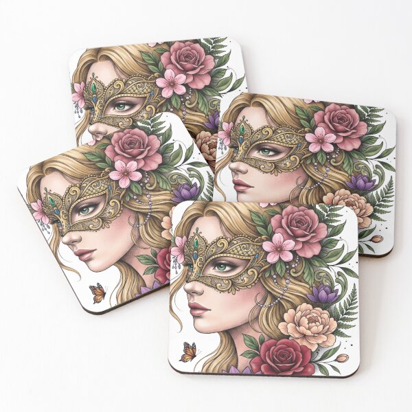Item preview, Beautiful girl with a mask designed and sold by PP&RAINBOW SHOP.