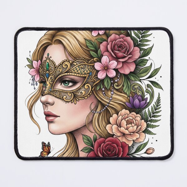 Item preview, Beautiful girl with a mask designed and sold by PP&RAINBOW SHOP.