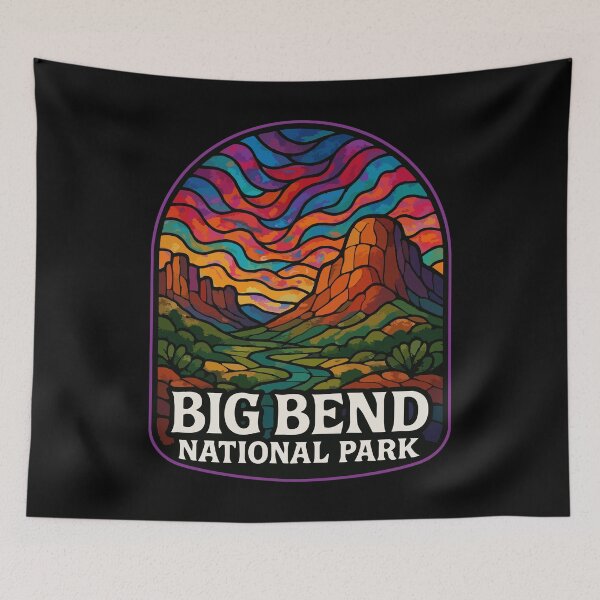 Item preview, Big Bend National Park Stained Glass Travel designed and sold by TomFrontierArt.