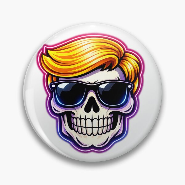 Item preview, Cool retro skull with blonde hair design designed and sold by Create Your Own Reality.