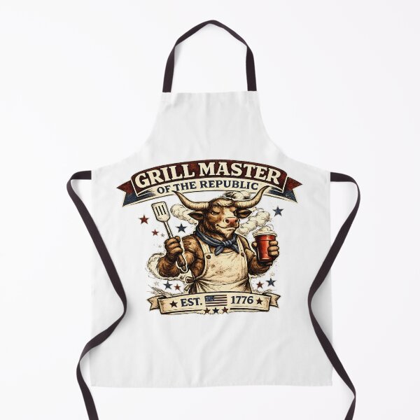 Item preview, Grill Master of the Republic Patriotic BBQ Longhorn designed and sold by DraftWorksTee.