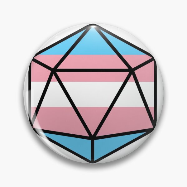 Item preview, Trans Flag D20 designed and sold by RaineyZaney.