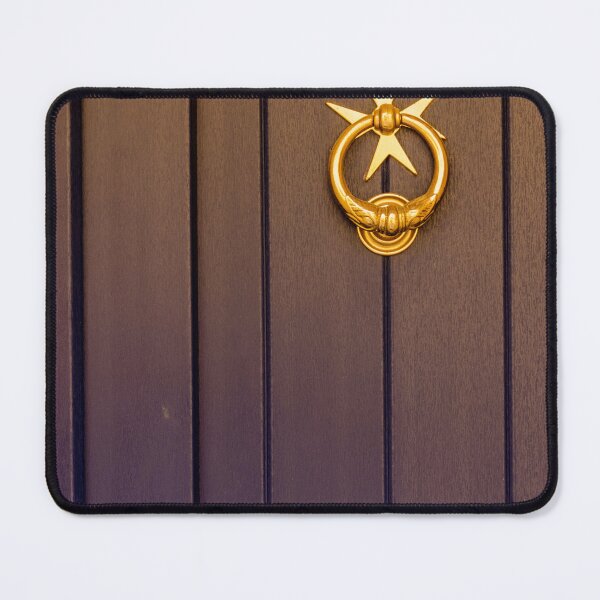 Item preview, Elegant Gold Star Door Knocker On Dark Wooden Panel Door, Vintage Welcome And Decorative Detail designed and sold by Nmallia.