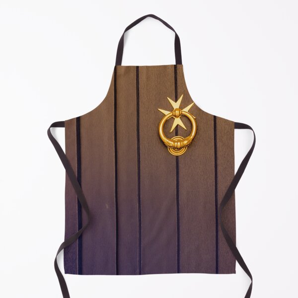 Item preview, Elegant Gold Star Door Knocker On Dark Wooden Panel Door, Vintage Welcome And Decorative Detail designed and sold by Nmallia.
