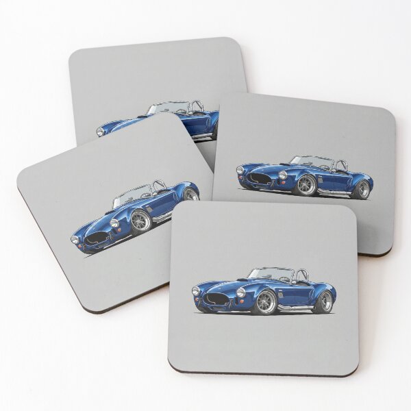 Item preview, Classic 1965 Shelby Cobra Blue Roadster Muscle Car Illustration designed and sold by Motorline44.