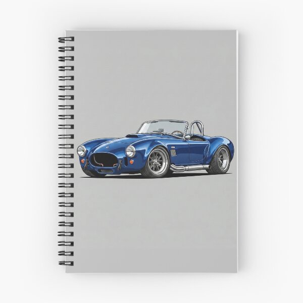 Item preview, Classic 1965 Shelby Cobra Blue Roadster Muscle Car Illustration designed and sold by Motorline44.