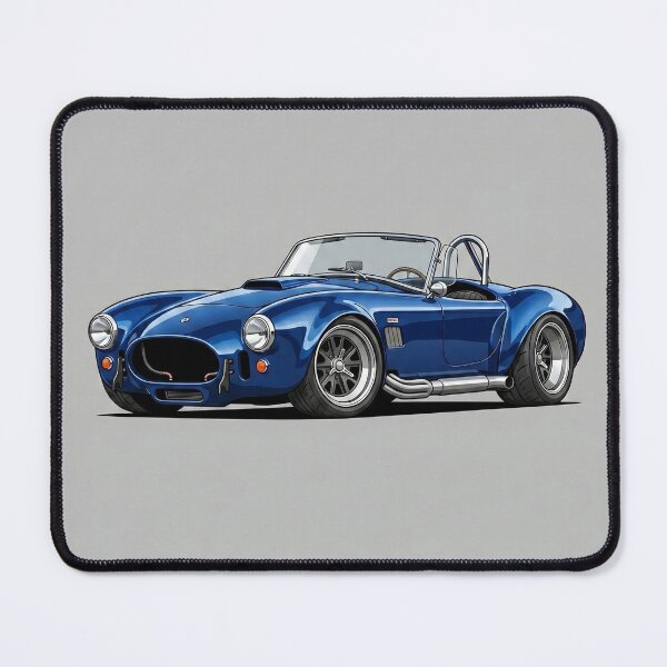 Item preview, Classic 1965 Shelby Cobra Blue Roadster Muscle Car Illustration designed and sold by Motorline44.