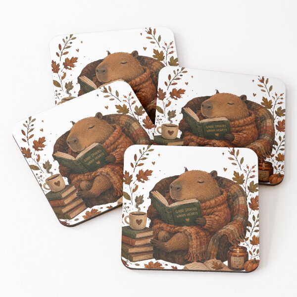 Item preview, Cozy Capybara Reading Books designed and sold by Mysthor-Designs.