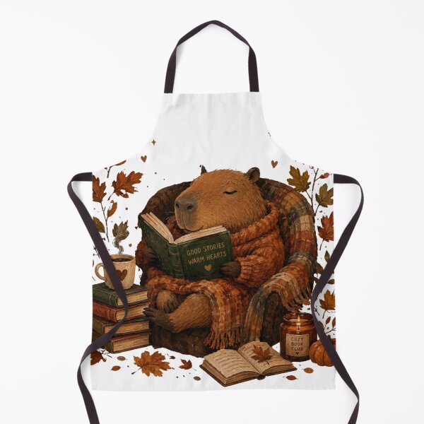 Item preview, Cozy Capybara Reading Books designed and sold by Mysthor-Designs.
