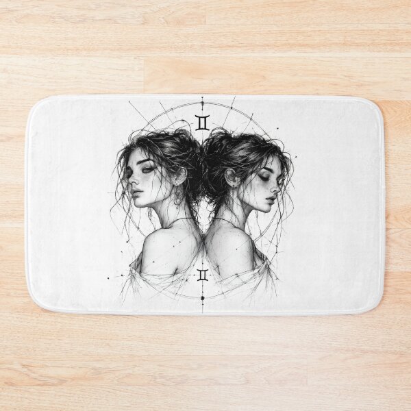 Item preview, Gemini Zodiac Dark Art – Gothic Twin Women Astrology Illustration designed and sold by PaTkA art.