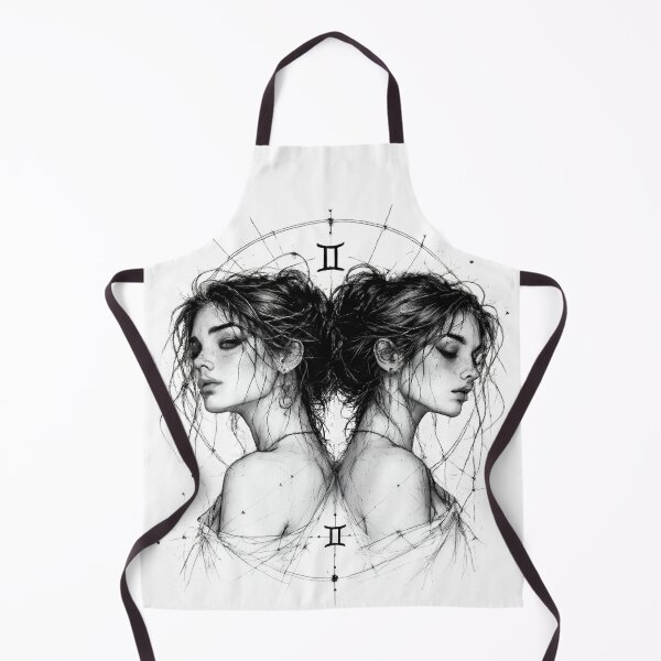 Item preview, Gemini Zodiac Dark Art – Gothic Twin Women Astrology Illustration designed and sold by PaTkA art.