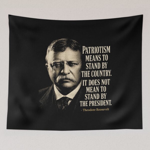 Item preview, Theodore Roosevelt Patriotism Quotes designed and sold by Randomera.