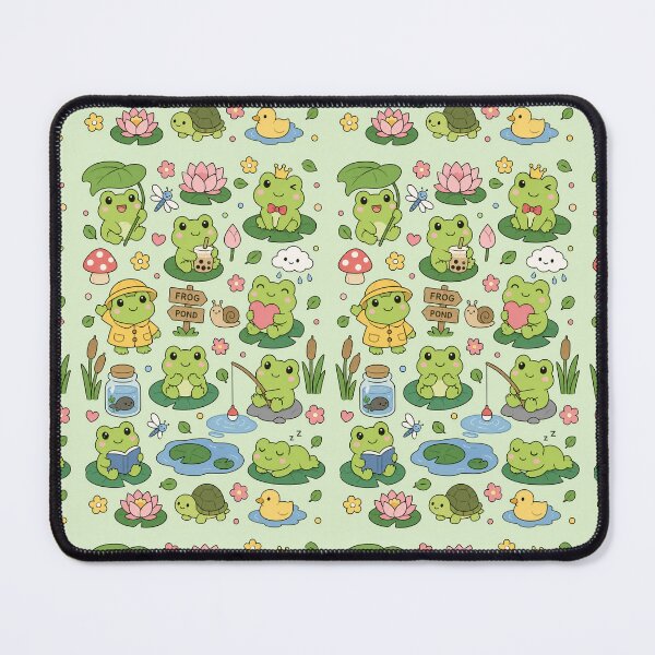 Item preview, Cute Frog Pond Pattern designed and sold by Soft Berry Studio.