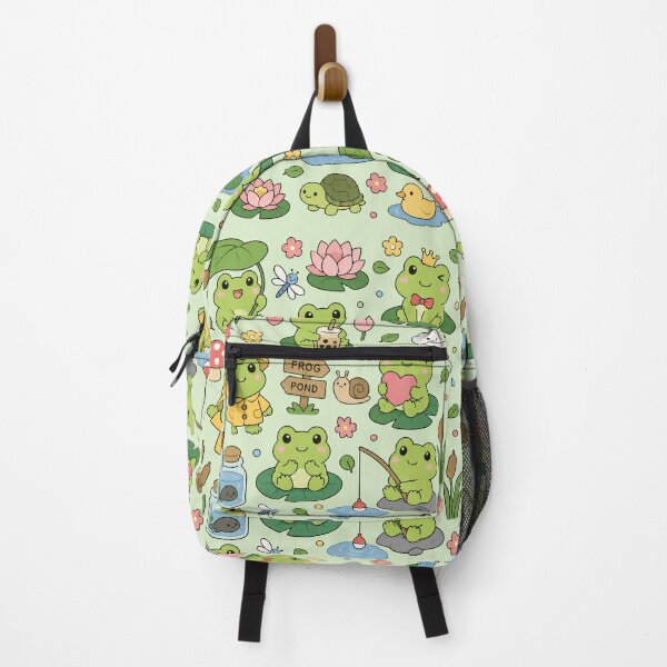 Item preview, Cute Frog Pond Pattern designed and sold by Soft Berry Studio.