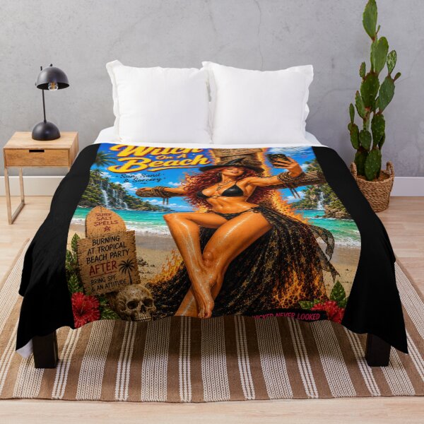 Item preview, Redhead Witch On A Beach - Careless Atitude Vibes designed and sold by FilMate.
