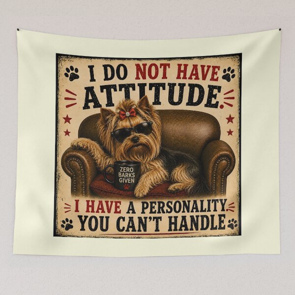 Item preview, I Do Not Have Attitude – I Have A Personality You Can’t Handle | Sassy Yorkie Dog with Zero Barks Given Mug designed and sold by RockyLambda.