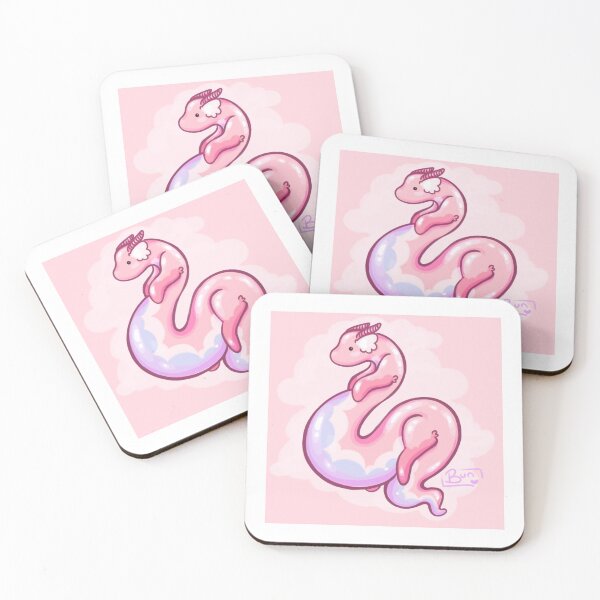Item preview, Pastel Pink Cloud Serpent Dragon - Cute Kawaii Fantasy Creature designed and sold by Tae-Bunny.