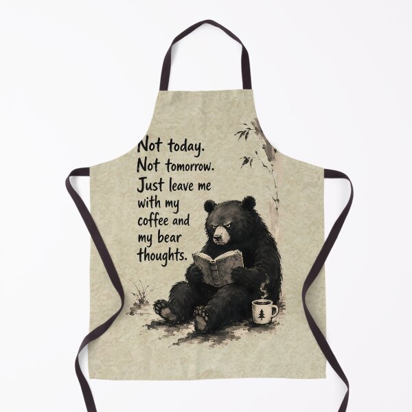 Item preview, Not Today Not Tomorrow — Grumpy Bear Coffee Book Funny Quote T-Shirt & Art Print designed and sold by AbderraimArt.
