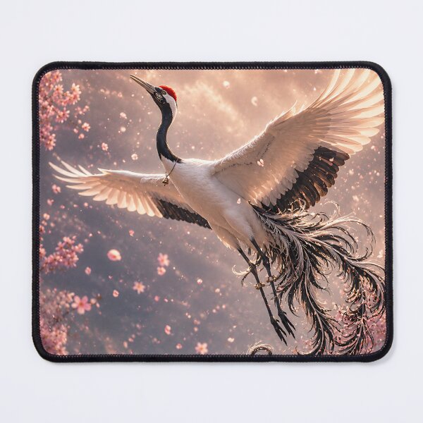 Item preview, Yeongmulhak Flying Through Cherry Blossoms – Korean Mythical Crane Art designed and sold by K-Tradition.