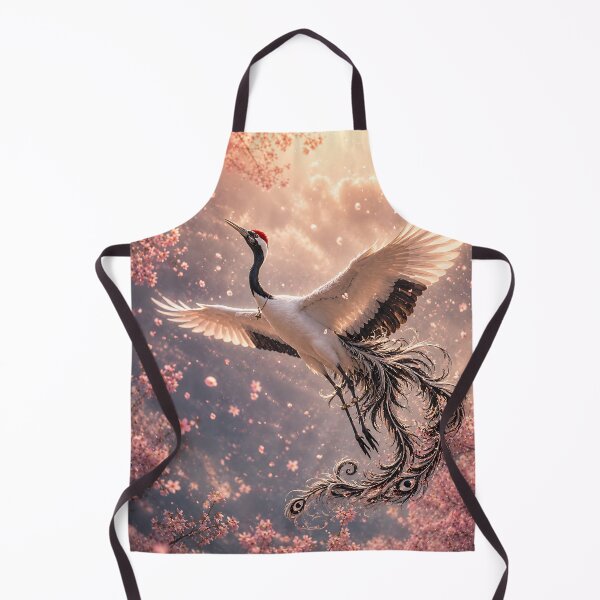 Item preview, Yeongmulhak Flying Through Cherry Blossoms – Korean Mythical Crane Art designed and sold by K-Tradition.