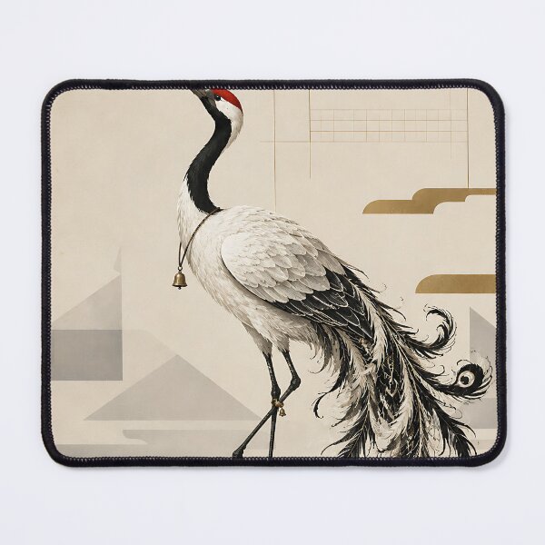 Item preview, Yeongmulhak Among Modern Sculptures at Red Sunset – Korean Mythical Crane Art designed and sold by K-Tradition.