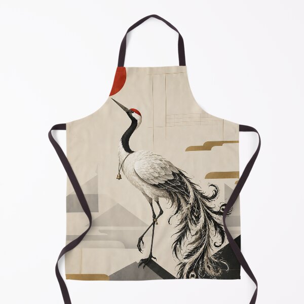 Item preview, Yeongmulhak Among Modern Sculptures at Red Sunset – Korean Mythical Crane Art designed and sold by K-Tradition.