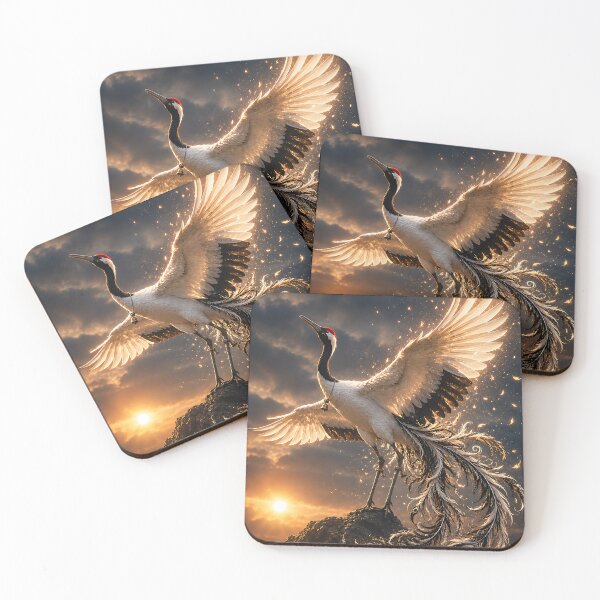 Item preview, Yeongmulhak Taking Flight in the Morning Sun – Korean Mythical Crane Art designed and sold by K-Tradition.