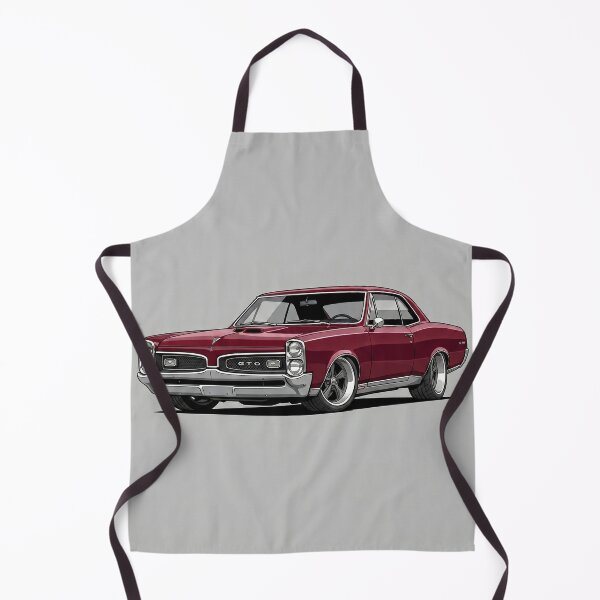 Item preview, Vintage 1967 Pontiac GTO Maroon Muscle Car Art Illustration designed and sold by Motorline44.