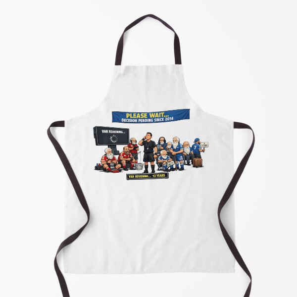 Item preview, VAR Waiting Room – Football Referee Waiting While Players Age Meme Cartoon designed and sold by RvinJo8.