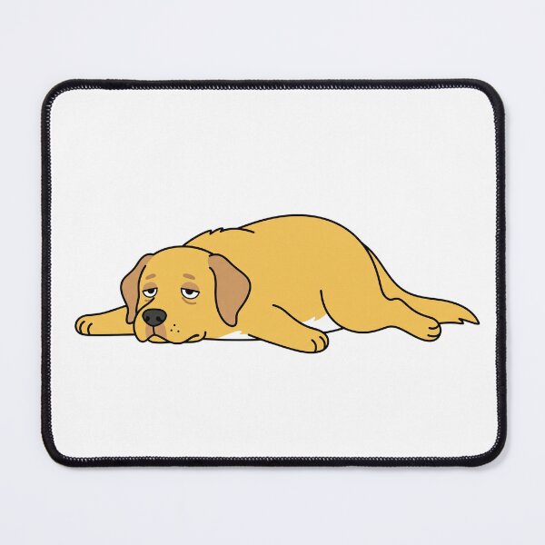 Item preview, Dog Mode On Tired Exhausted Golden Retriever Cartoon designed and sold by Sunday Social Club.