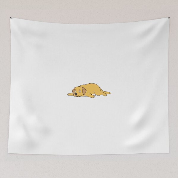 Item preview, Dog Mode On Tired Exhausted Golden Retriever Cartoon designed and sold by Sunday Social Club.