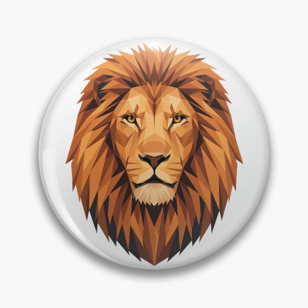 Item preview, Tribal Lion - Majestic Geometric Lion Head – Low Poly King of the Jungle Wildlife Art designed and sold by ArcticFoxStudio.