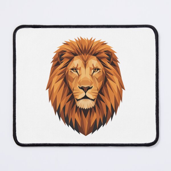 Item preview, Tribal Lion - Majestic Geometric Lion Head – Low Poly King of the Jungle Wildlife Art designed and sold by ArcticFoxStudio.