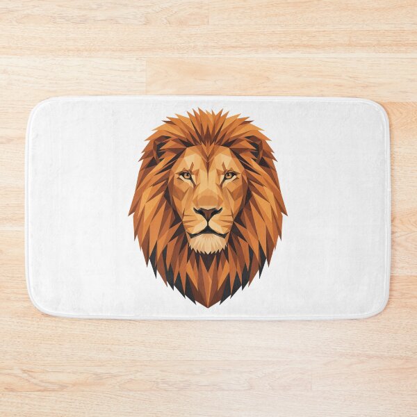 Item preview, Tribal Lion - Majestic Geometric Lion Head – Low Poly King of the Jungle Wildlife Art designed and sold by ArcticFoxStudio.