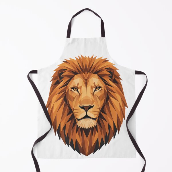 Item preview, Tribal Lion - Majestic Geometric Lion Head – Low Poly King of the Jungle Wildlife Art designed and sold by ArcticFoxStudio.