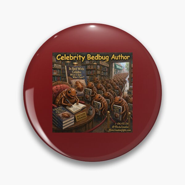 Item preview, Celebrity Bedbug Author – Funny Book Signing Cartoon designed and sold by Rick London Gifts.