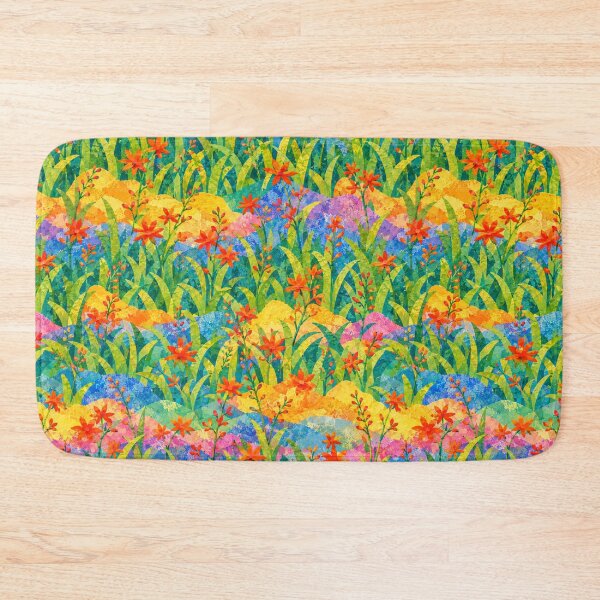 Item preview, Colorful Wildflower Meadow Seamless Pattern | Vibrant Botanical Collage Art | Spring Garden Floral Repeat designed and sold by SWSandraWechner.