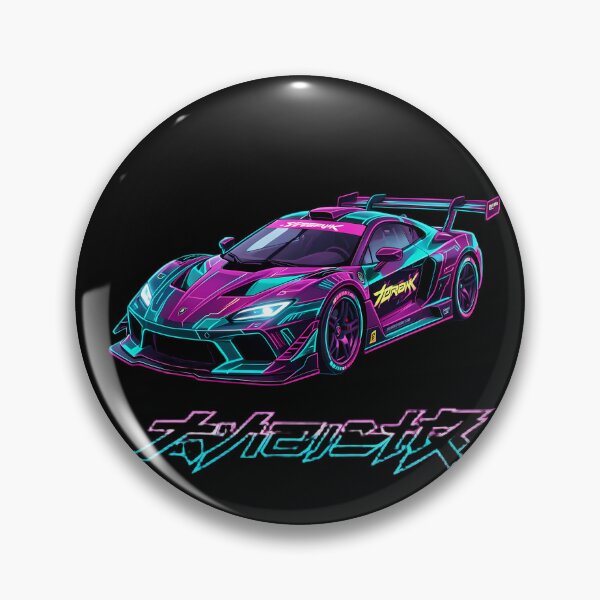 Item preview, Cyberpunk Japanese Neon Race Car - JDM Futuristic Synthwave Art designed and sold by jmavila.