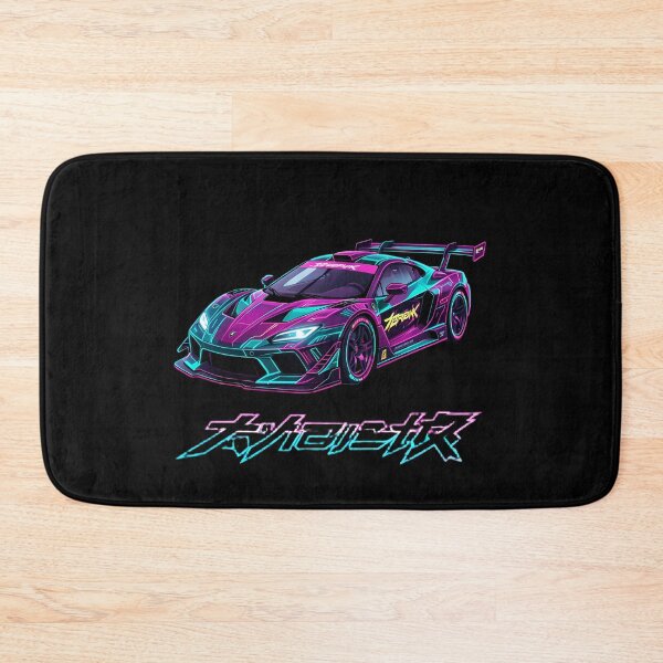 Item preview, Cyberpunk Japanese Neon Race Car - JDM Futuristic Synthwave Art designed and sold by jmavila.