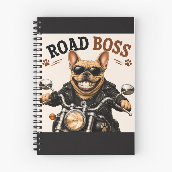Item preview, French Bulldog Road Boss Biker Dog designed and sold by MischiefPaws.