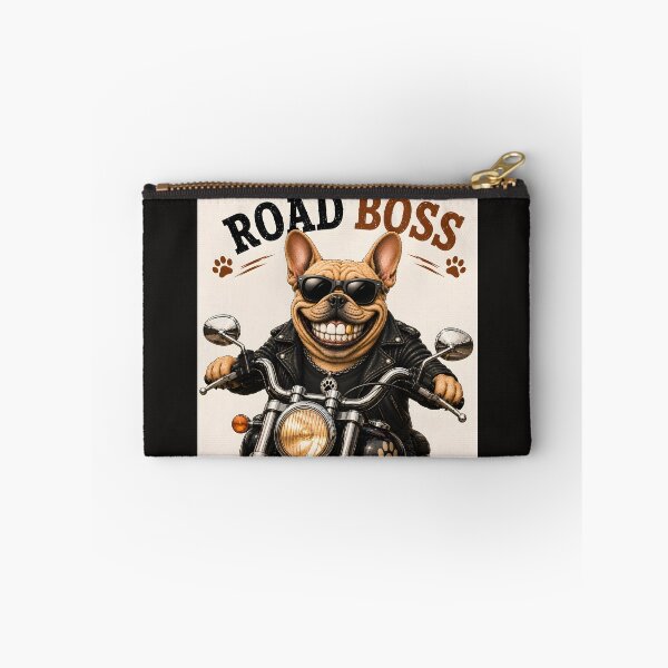 Item preview, French Bulldog Road Boss Biker Dog designed and sold by MischiefPaws.