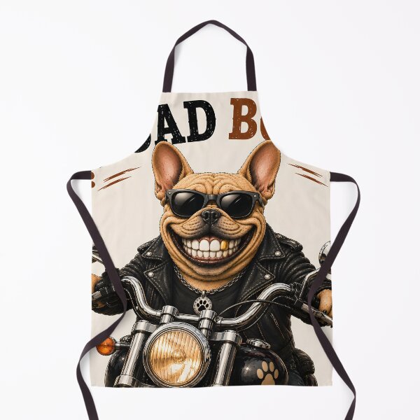 Item preview, French Bulldog Road Boss Biker Dog designed and sold by MischiefPaws.