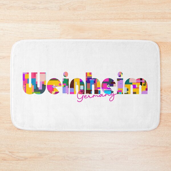 Item preview, Weinheim, Germany, Vibrant Abstract City Typography Art designed and sold by Wanderful-roads.